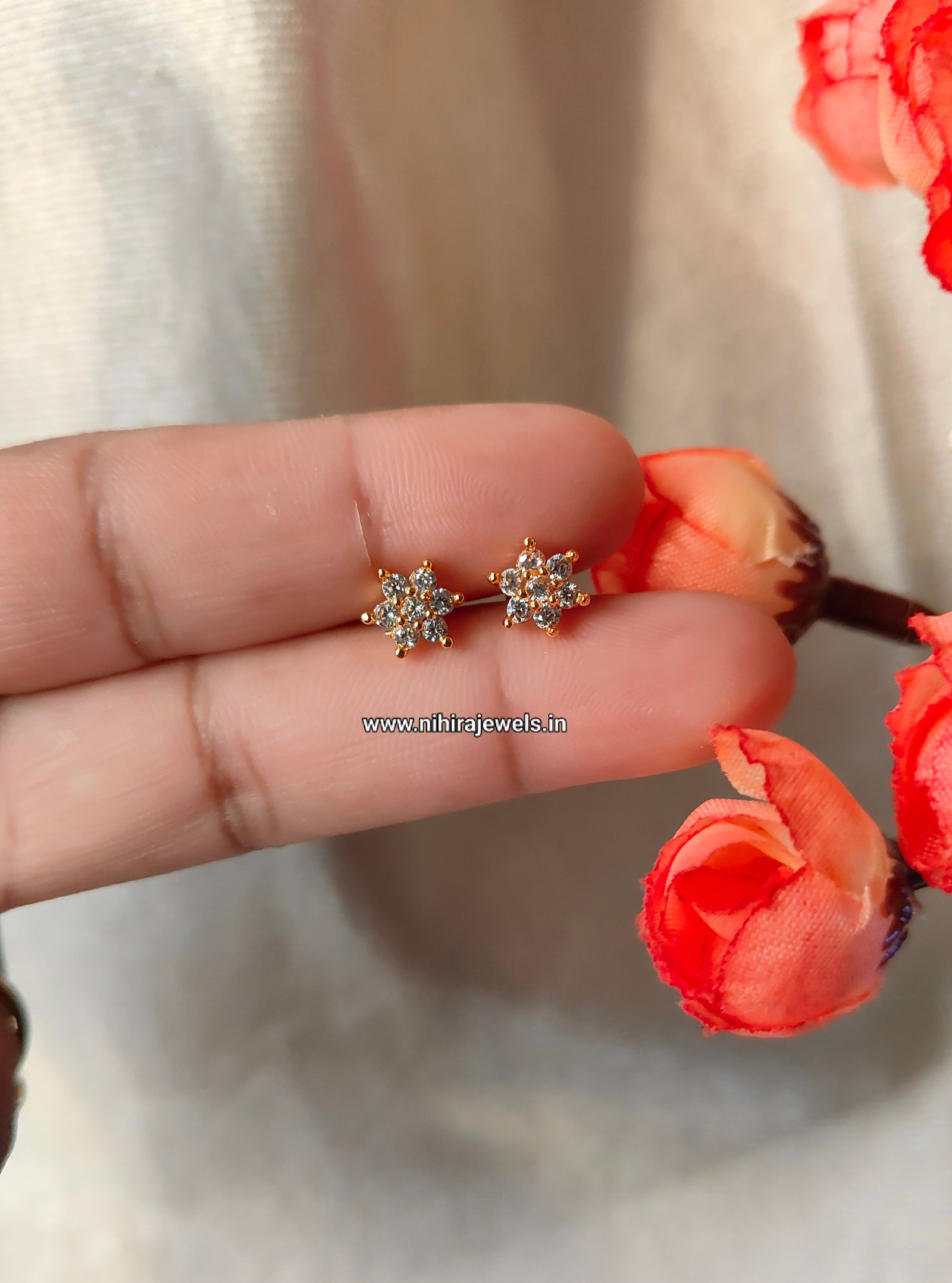 Nila 6 Stones Earstud