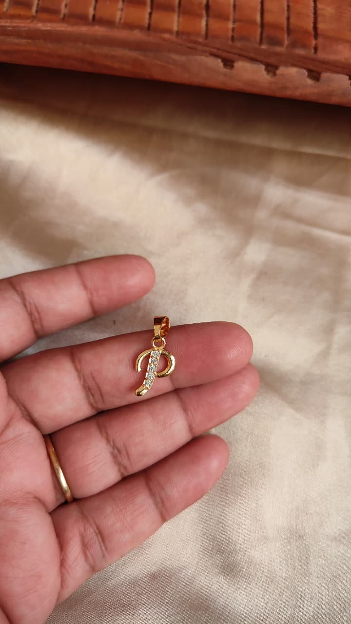 Alphabet Pendent - Gold Plated NS001