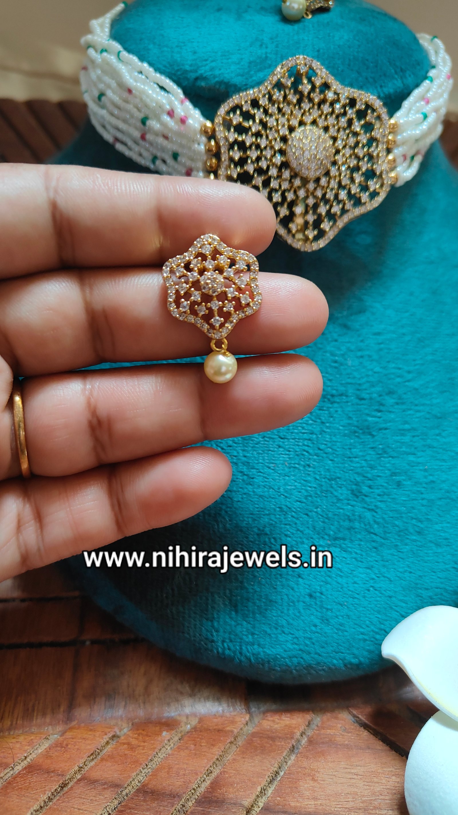 Stone Pearl Necklace NS0090