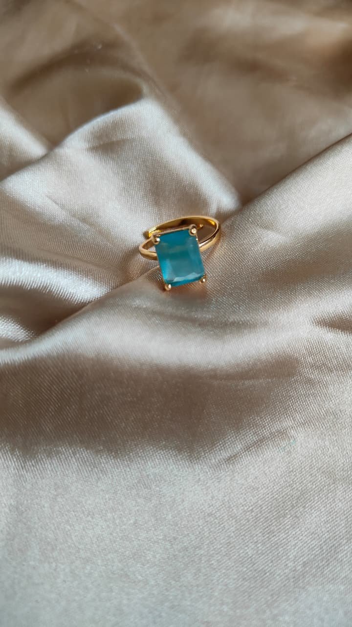Sky Blue Stone Ring -Free Size NS0015