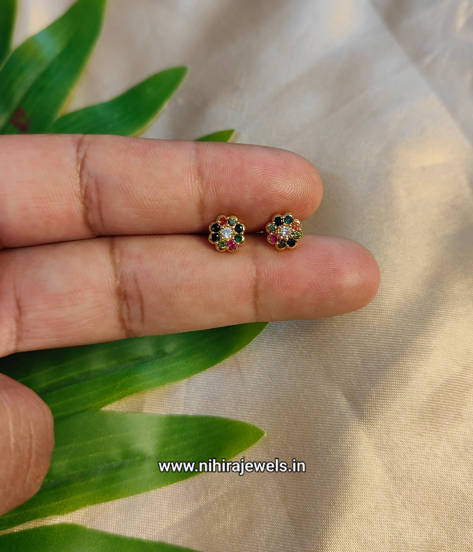 Rainbow Blossom Earstud