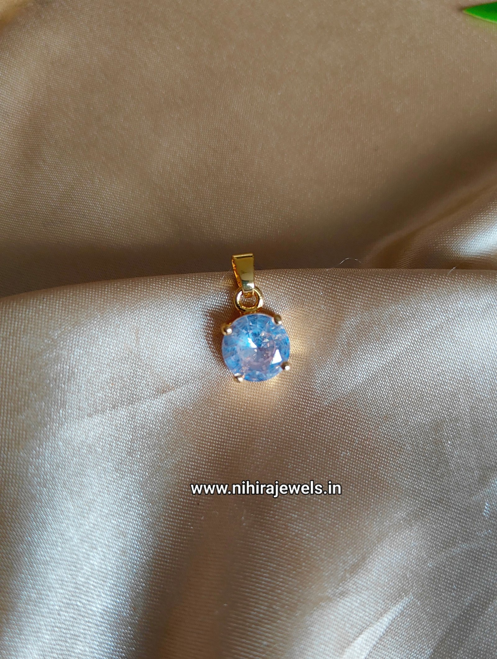 Aquamarine Solitaire Pendant