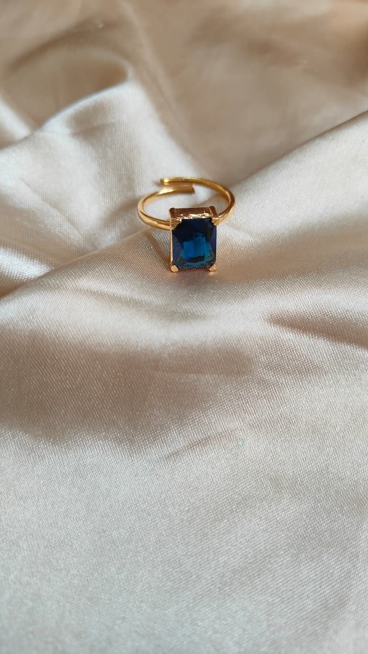 Blue Stone Ring -Free Size NS0018
