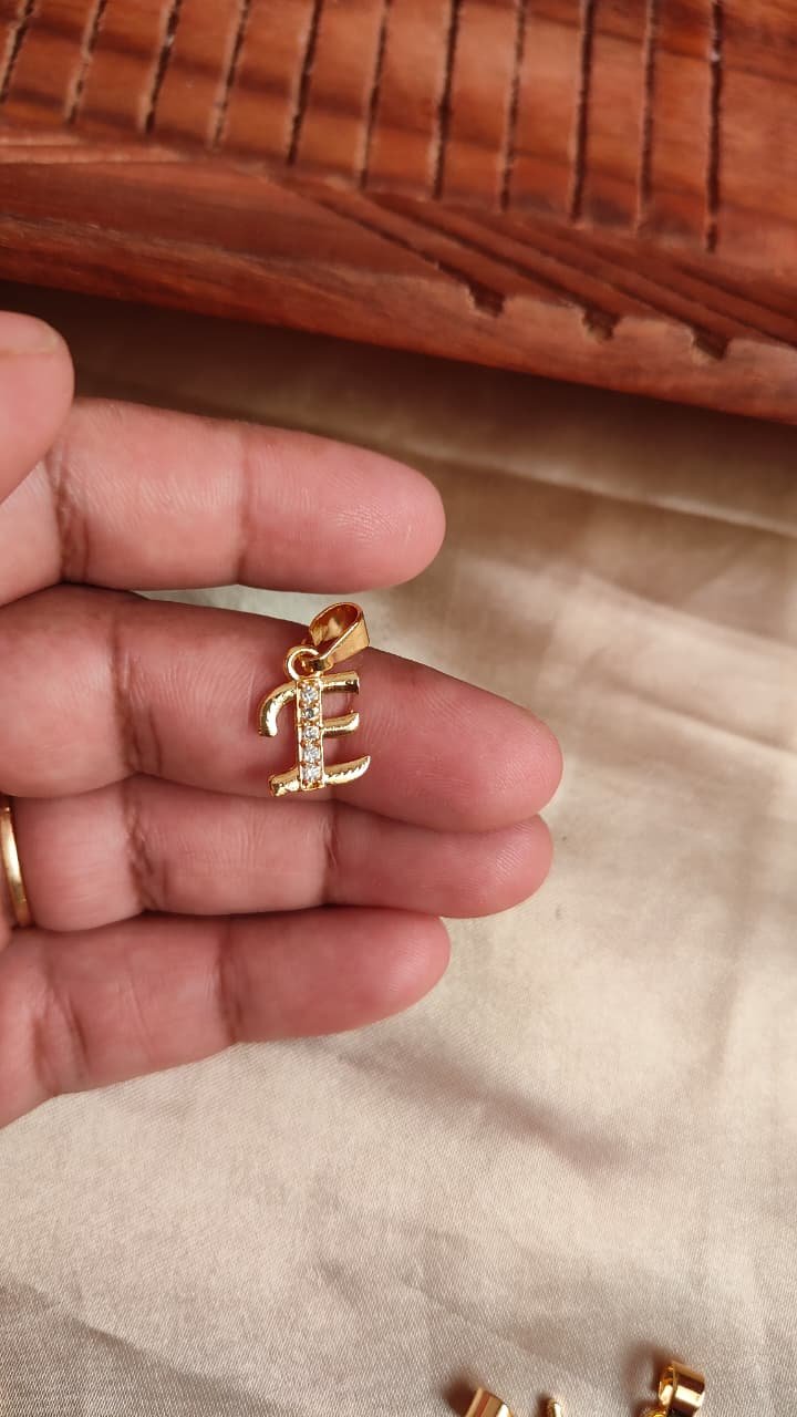 Alphabet Pendent -Gold Plated