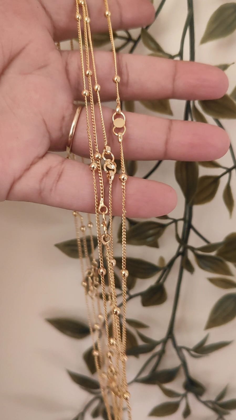 Golden Beads Anklet