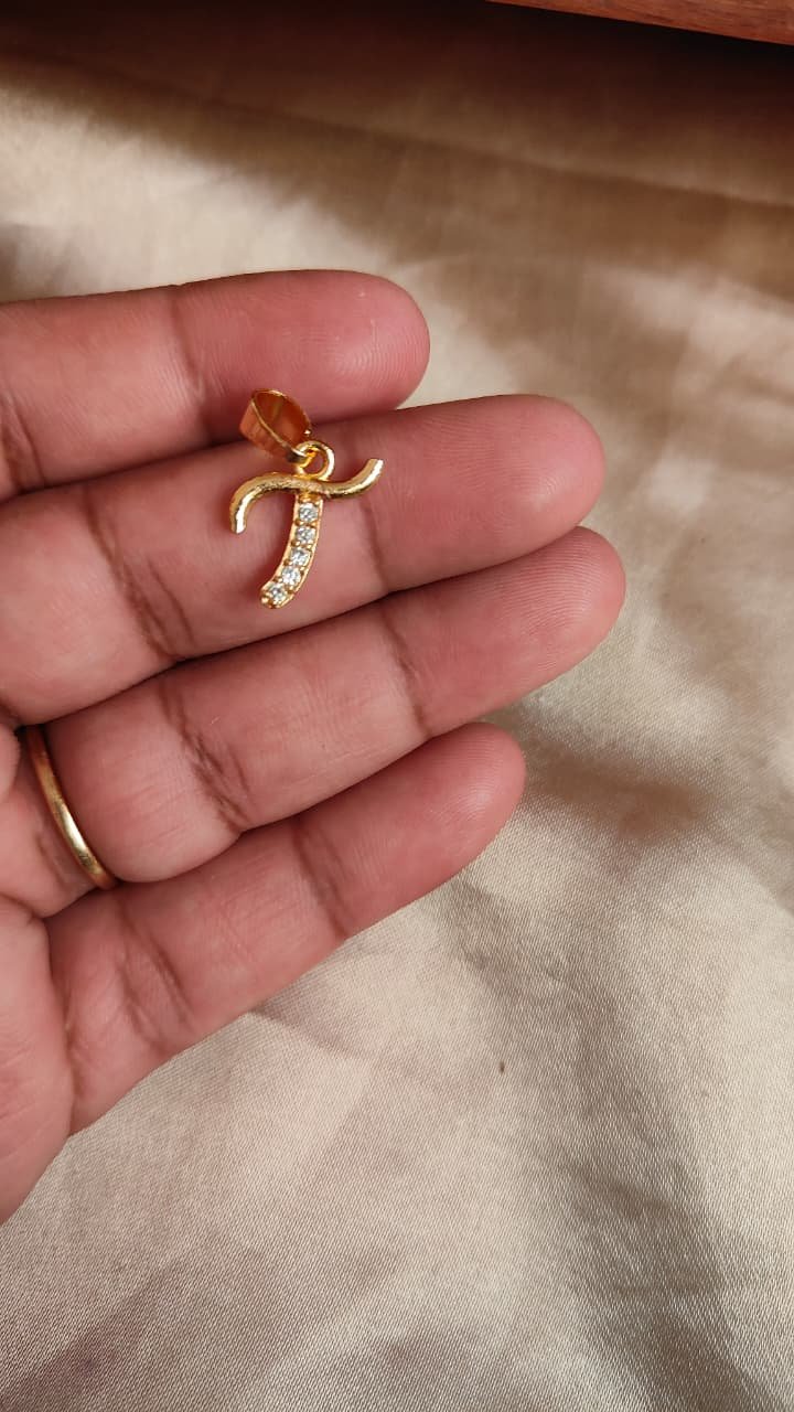 Alphabet Pendent T  -Gold Plated NS001