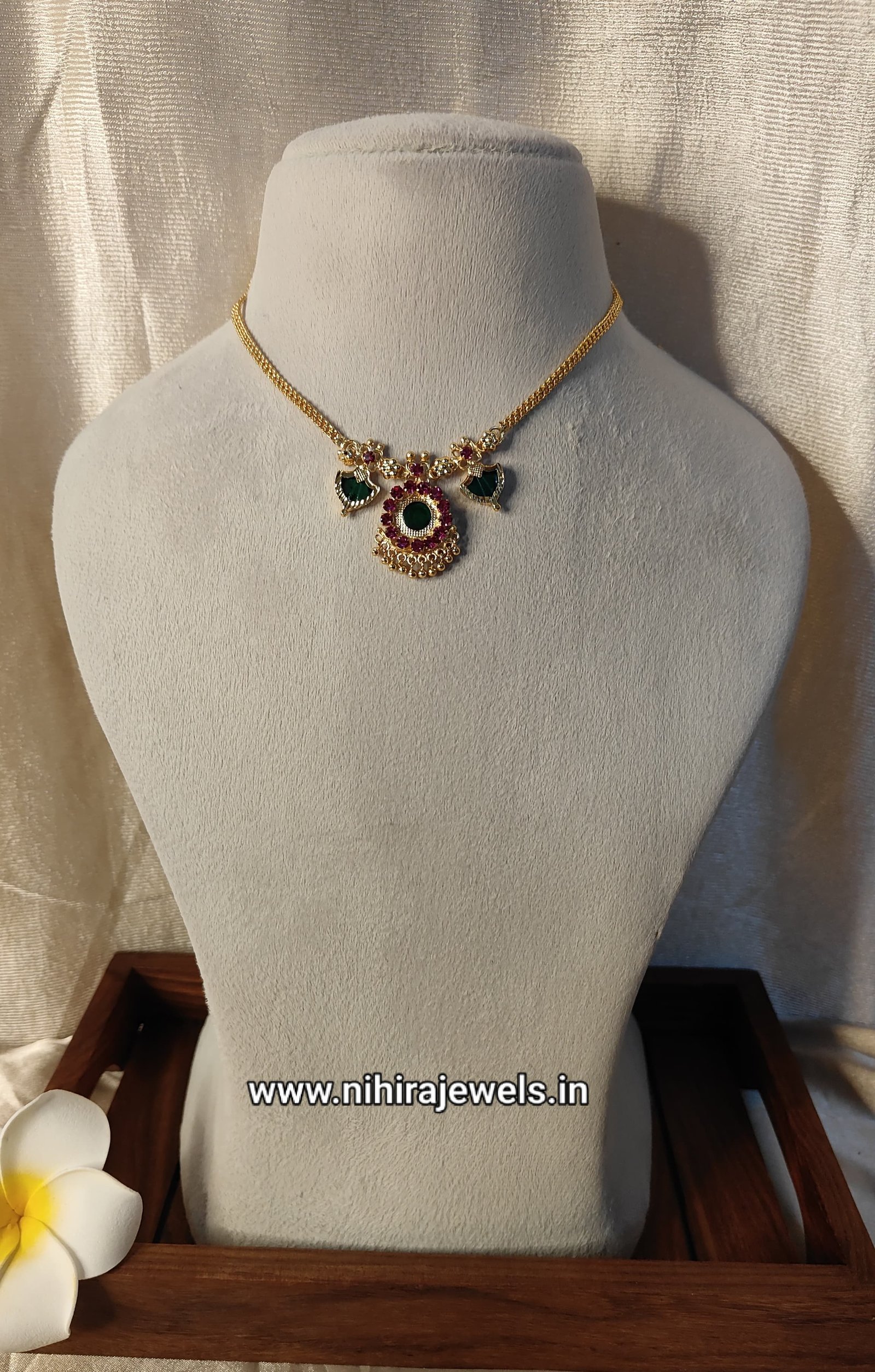 Palakka Necklace - 2 Petal Gold Plated